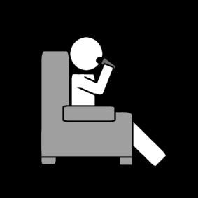 manger dans le fauteuil
